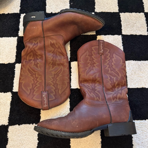 Tony Lama Men’s Brown Leather TLX Work Boots Size 12 - Picture 1 of 11